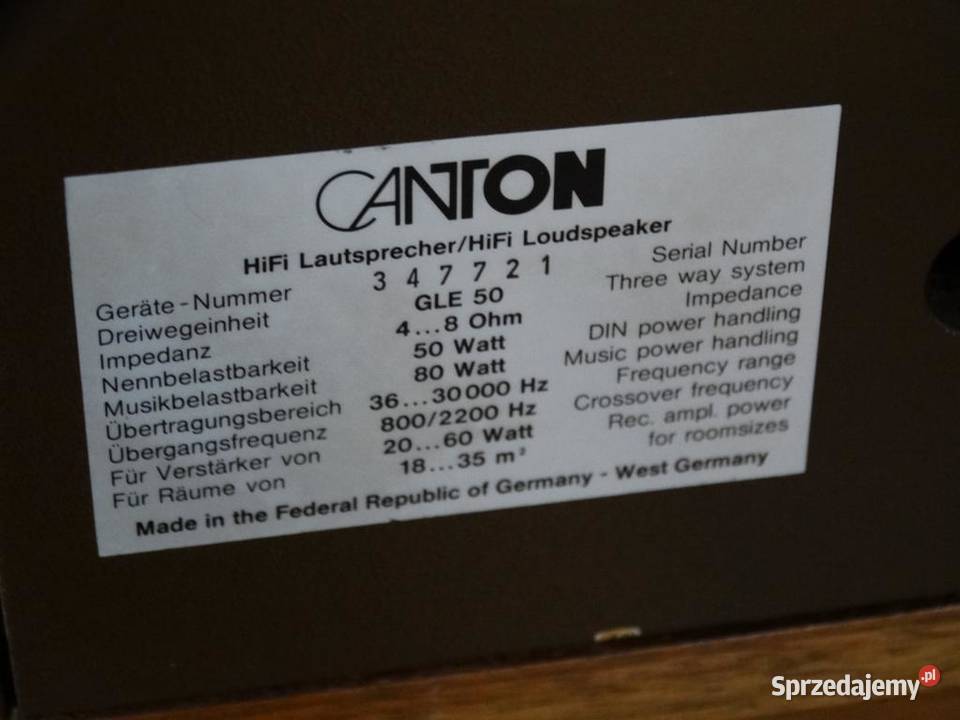 Kolumny Canton GLE50 studyjne monitory WYSYŁKA sprzedam