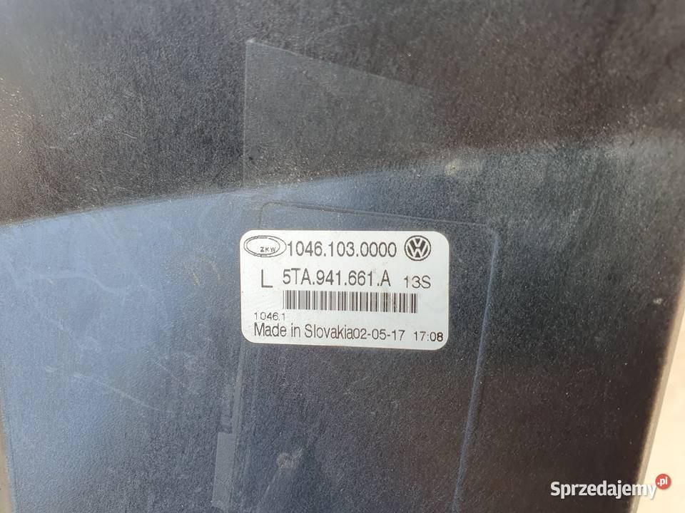 VW TOURAN 5TA 15 HALOGEN ZDERZAKA LEWY PRZÓD Międzychód
