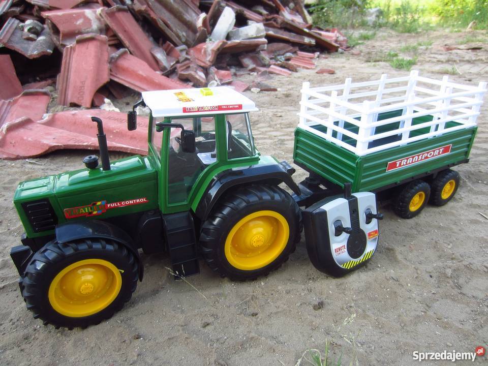 traktor zdalnie sterowany z przyczepą ogromny Plastik  Szczecin