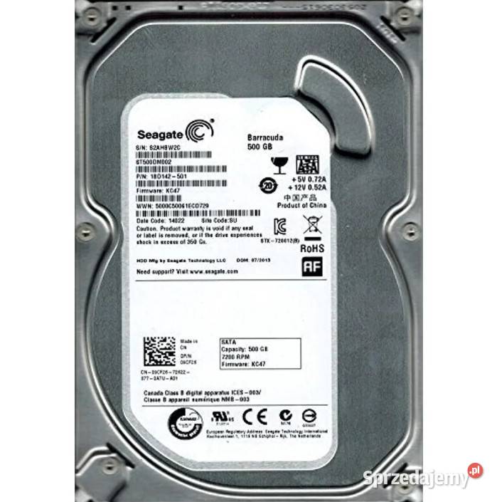Seagate Barracuda 500GB 16mb cache 7200rpm sata Kraków