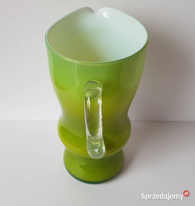 Duży stary dzban dzbanek kolorowe szkło PRL Dąbrowa Górnicza sprzedam