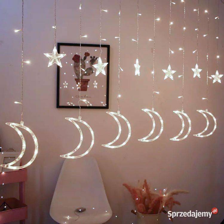 Lampki księżyce gwiazdki świąteczne światełka podlaskie Bielsk Podlaski