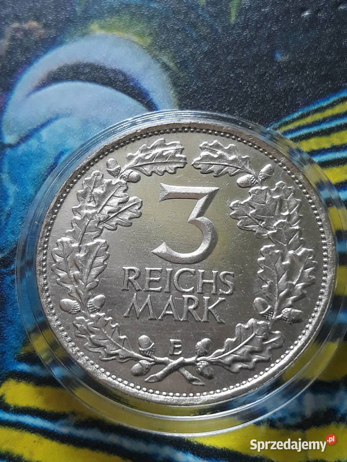3 Marki Weimar 1925 rmen E Rycerzrzadkość Konin