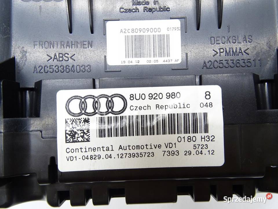 LICZNIK ZEGARY ZEGAR AUDI A3 8U 20 TFSI osobowe