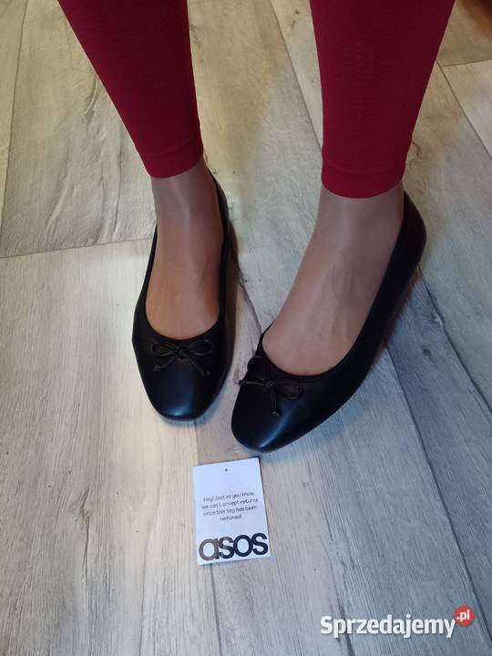 4142 ASOS Design CZARNE baleriny wieczorowe z Balerinki Kraków