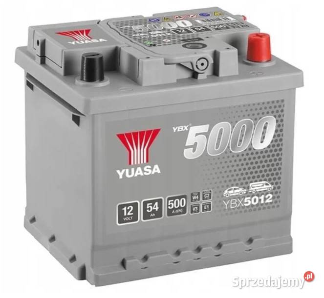 Akumulator Yuasa Silver 12V 54Ah 500A Prawy Plus Nowy Dwór Gdański