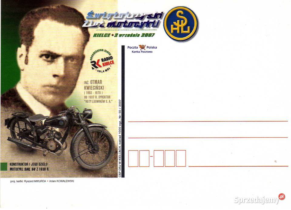 KARTKA POCZTOWA MOTOCYKL SHL 98 Krynki