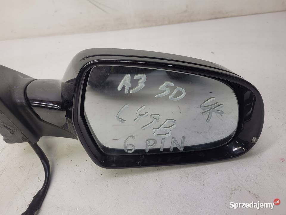 LUSTERKO PRAWY PRZÓD AUDI A3 8P4 LY9B 6 PIN UK Przystajń