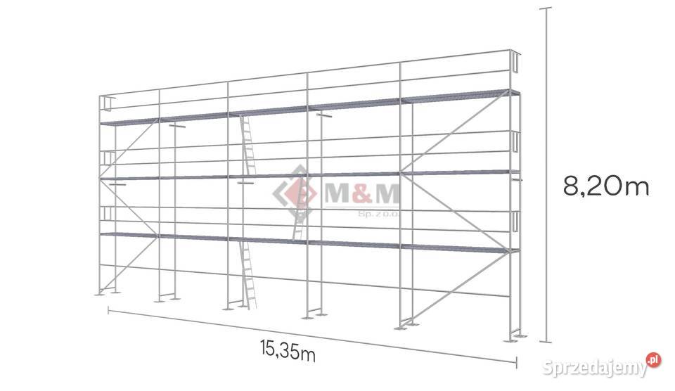 Rusztowanie elewacyjne używane 1535x82 m Podest opolskie Stare Siołkowice