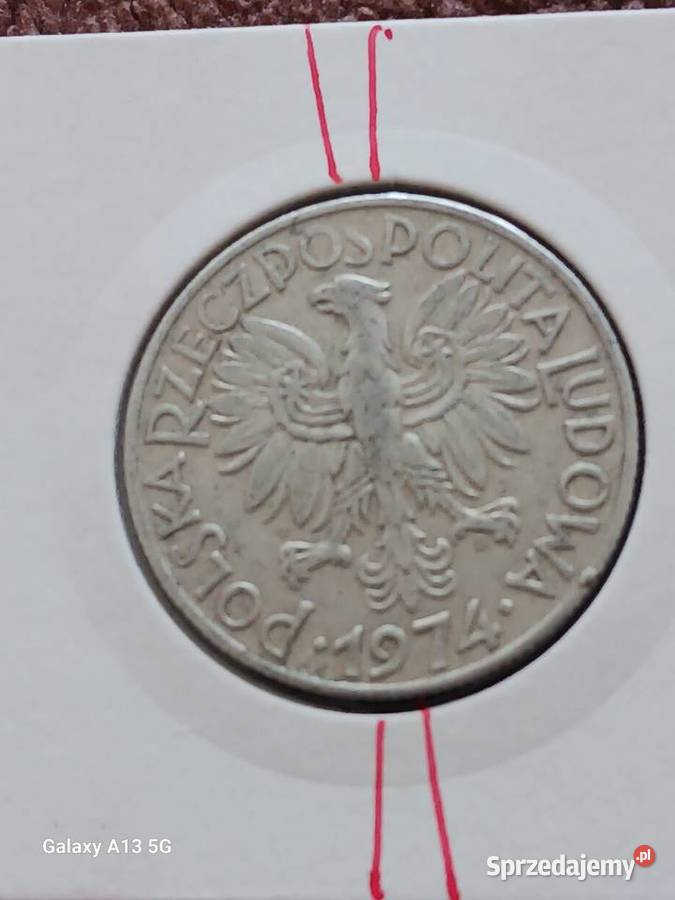 5 Złotych Rybak 1974 r Skrętka 5 Konin