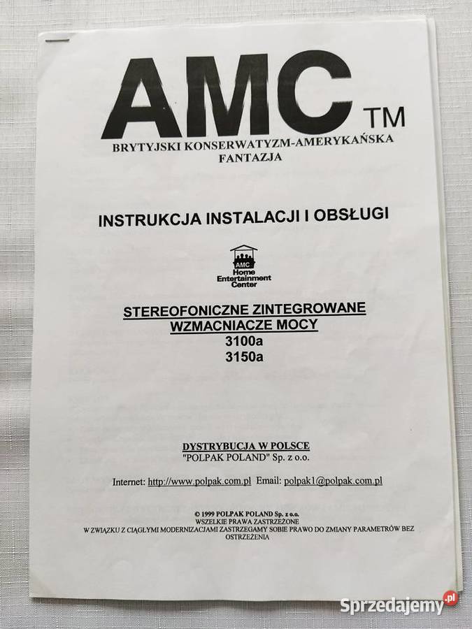 Wzmacniacz AMC 3150a 2x150W RMS 8 ohm