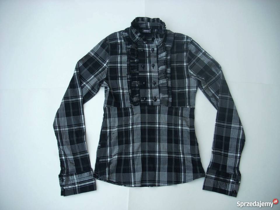 Elegancka Koszuka Czarno Srebrna Falbanka 34 XS długi małopolskie Nowy Sącz sprzedam