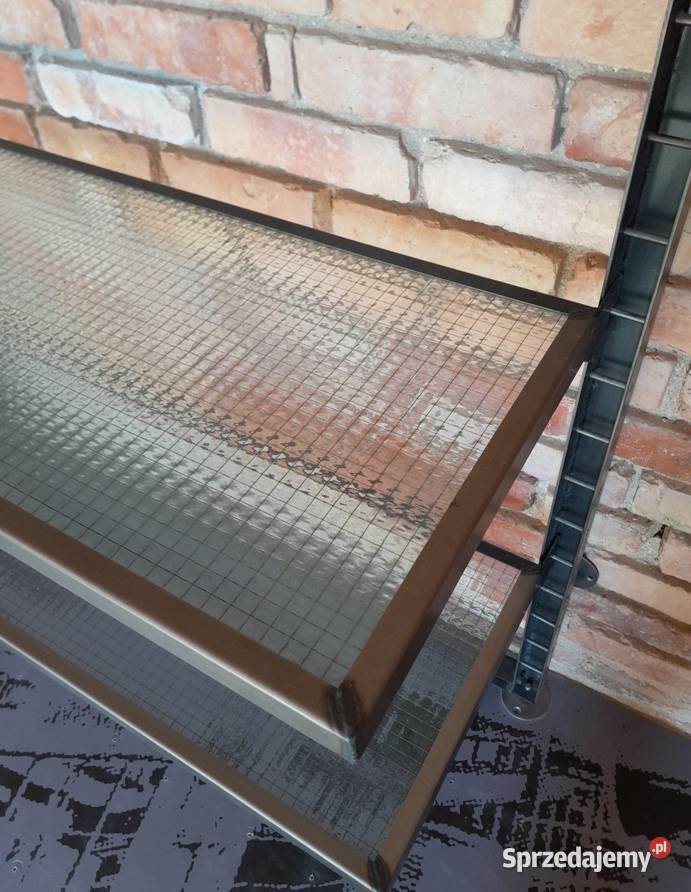 Regał z półkami szklanymi półka regał szkło loft małopolskie Gorlice