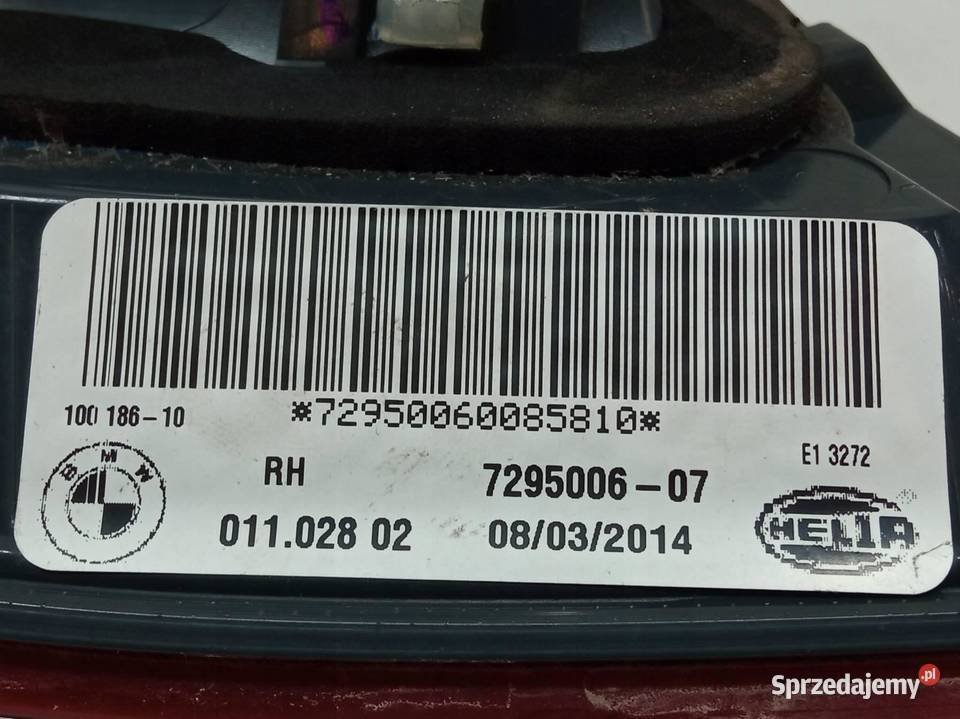 LAMPA TYŁ W KLAPĘ PRAWA LIFT LCI 7295006 Bmw X6 świętokrzyskie