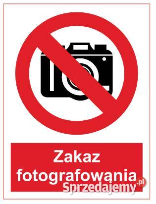 Naklejka BHP Zakaz fotografowania GC028 Kamionna