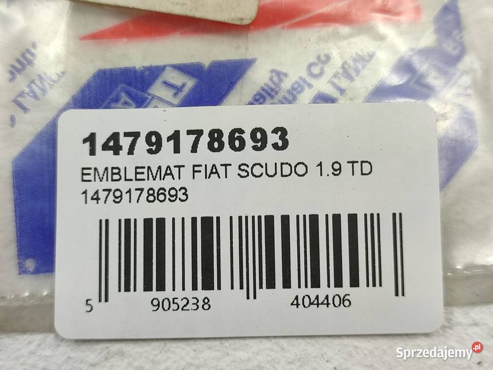 EMBLEMAT 19 TD FIAT SCUDO 19 TD 19952004 NOWY