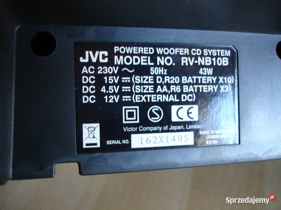 Radiomagnetofon JVC RVNB10B sprzedam