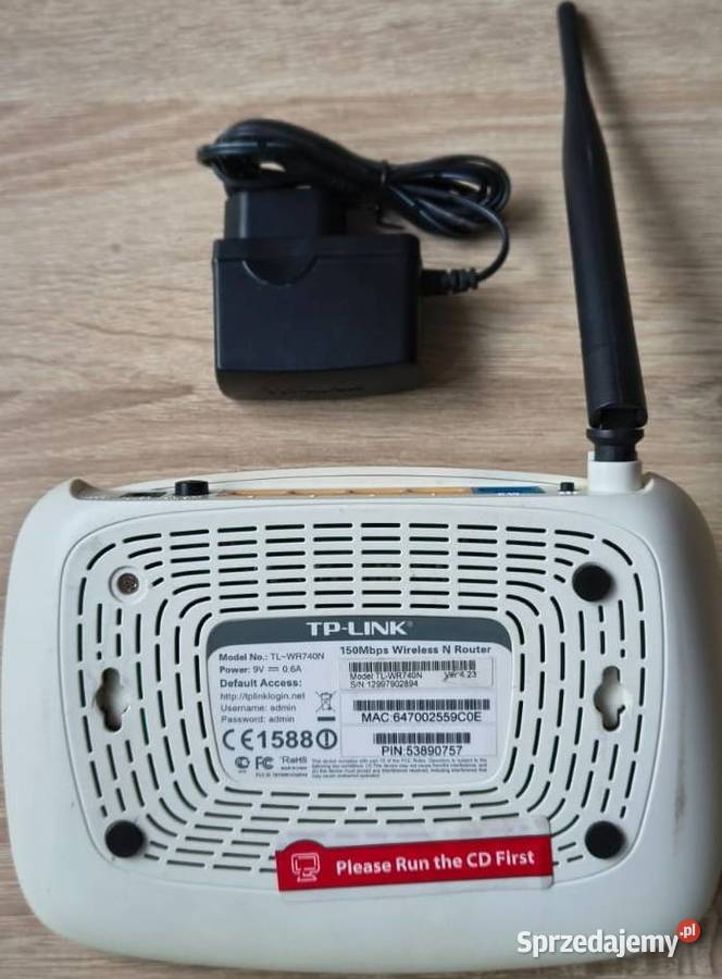 Router bezprzewodowy WiFi TPLink TLWR740N Internet i komunikacja Bełchatów