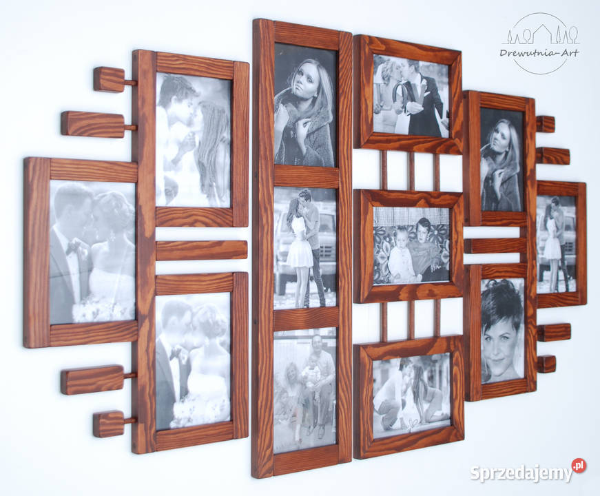Galeria Multirama z drewna Ramka na zdjęcia Dekoracje i ozdoby Bytom