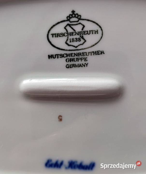 Tirschenreuth Bawaria kobaltowy serwis 10 osób Porcelana i szkło Szczecin sprzedam