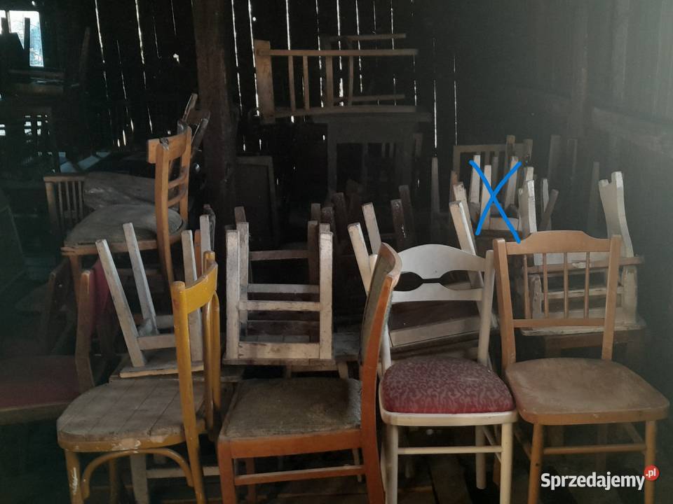 Wyprzedaż stare krzesła krzesło zabytek retro Dąbrowa Górnicza