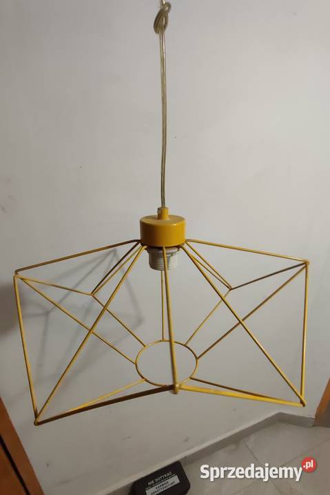 żółta druciana lampa wisząca sufitowa Lampy wiszące Gdańsk sprzedam