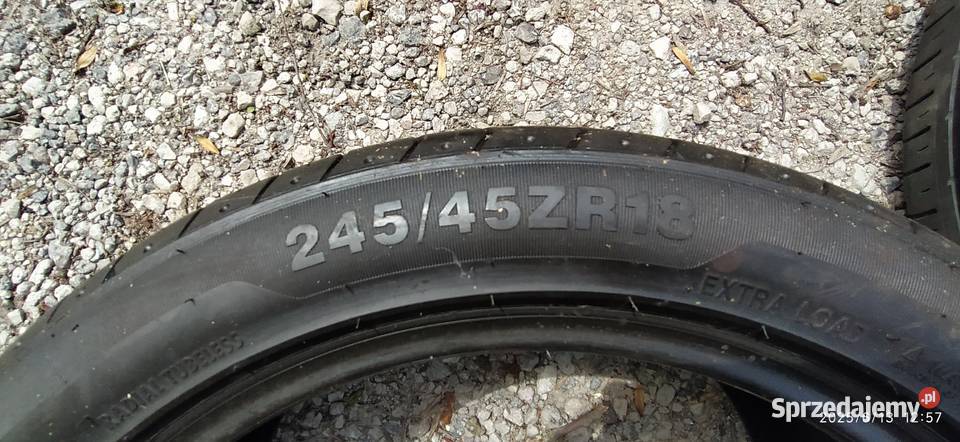 opony letnie lato 245 45 18 ładne 6mm bieźnik 245 Wężerów