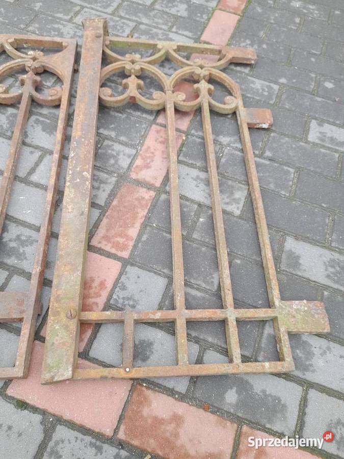 Stara żeliwna bramka furtka płot