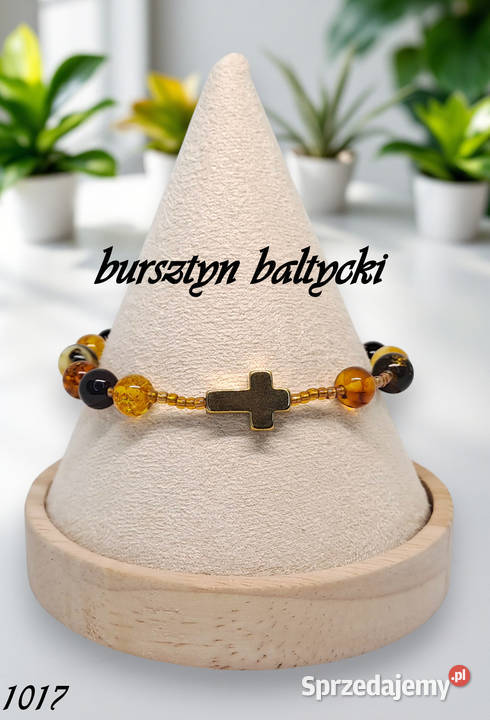 Bransoletka różaniec dziesiątka różańca BURSZTYN Warszawa