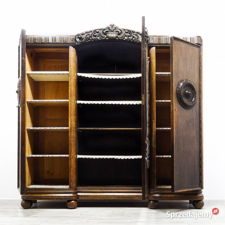 Antyczna BIBLIOTEKA drewniana ZDOBIONA Wysoka 208cm Kalisz sprzedam