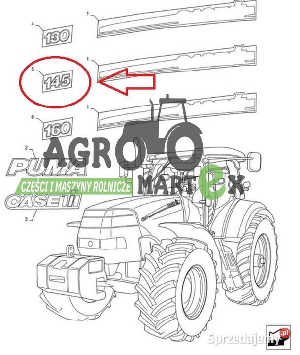 47664606 84350548 84350546 47568815 NAKLEJKA Case IH Wichrów