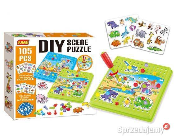 Puzzle konstrukcyjne śrubokręt 105 elementów wielkopolskie Poznań