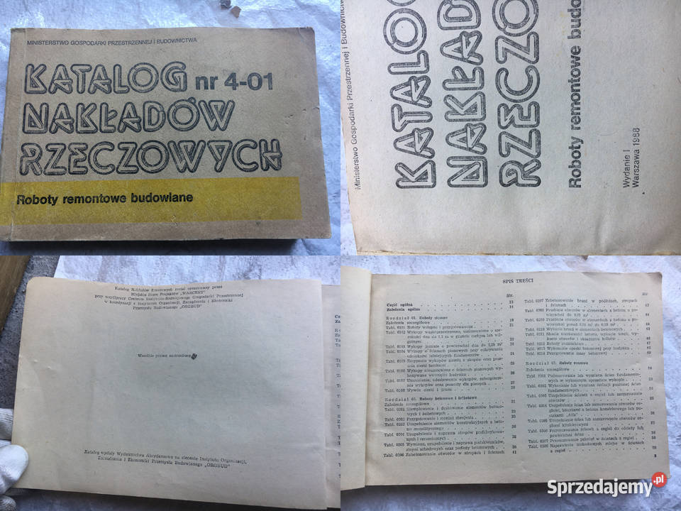 Katalog Nakładów Rzeczowych 401 Roboty remontowe Łęczyca