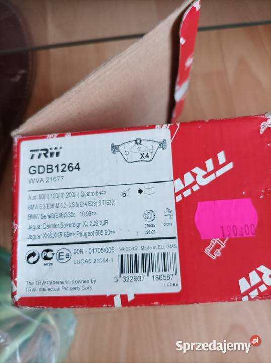 Klocki hamulcowe TRW GDB 1264 Sosnowiec sprzedam