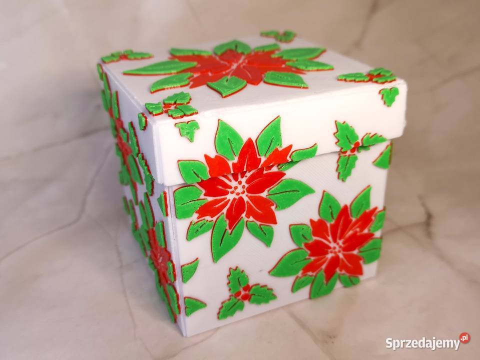 Dekoracyjne pudełko 3D z motywem kwiatowym Rękodzieło Kielce