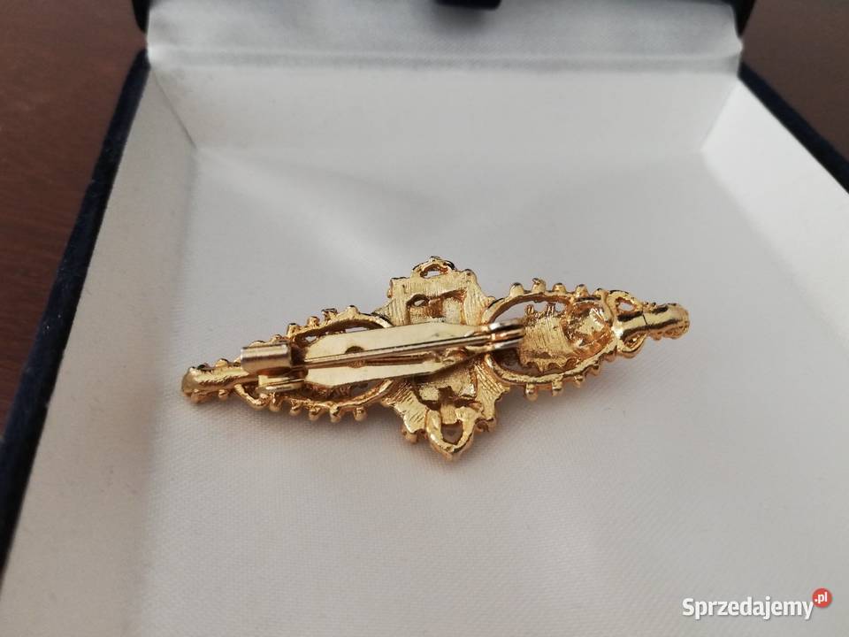 Broszka z sztucznymi perłami FLORENZA Styl Broszki Lublin