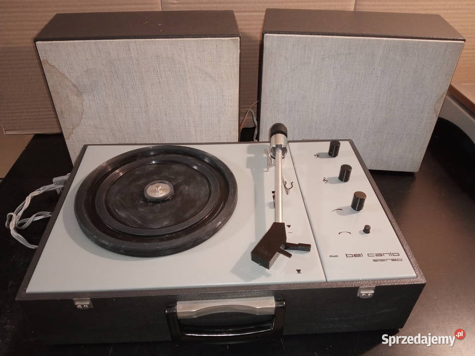 Gramofon z głośnikami walizka Delphin Werk Pirna Wrocław