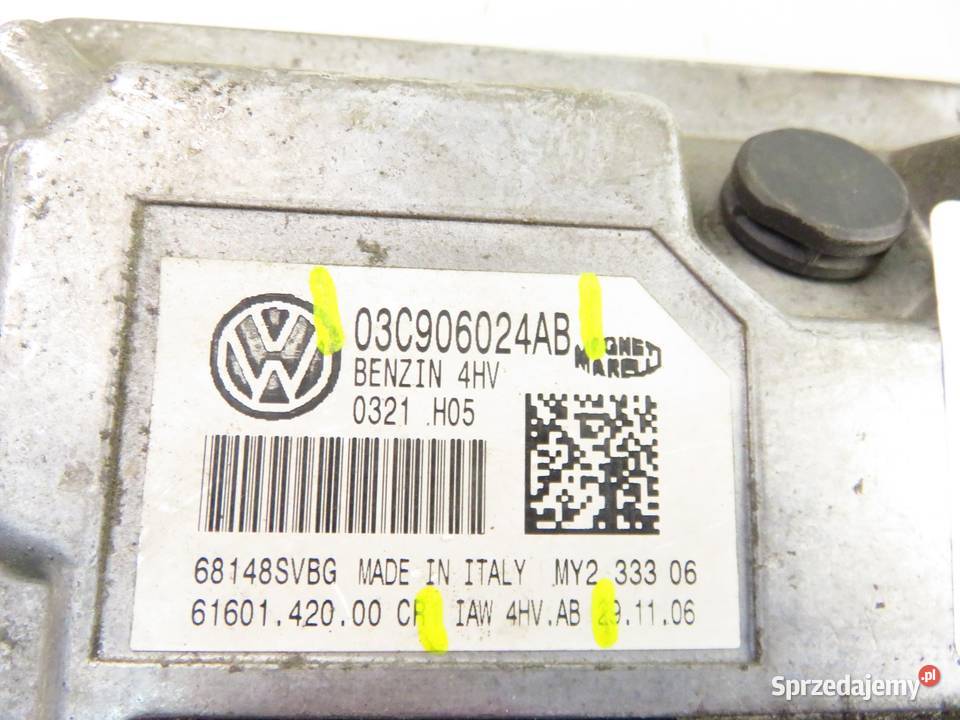 STEROWNIK SKODA FABIA I 14 16V 03C906024AB osobowe Komputery Części samochodowe