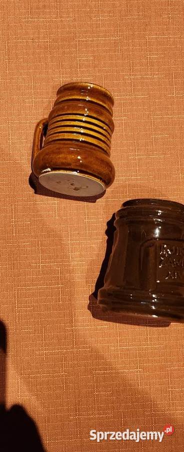 Trzy porcelanowe kufle Dom i Ogród