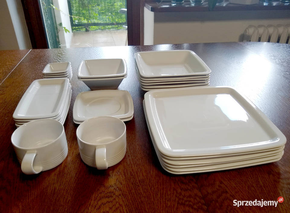 Naczynia kamionka Ikea kolor biały stan idealny biały mazowieckie Warszawa sprzedam