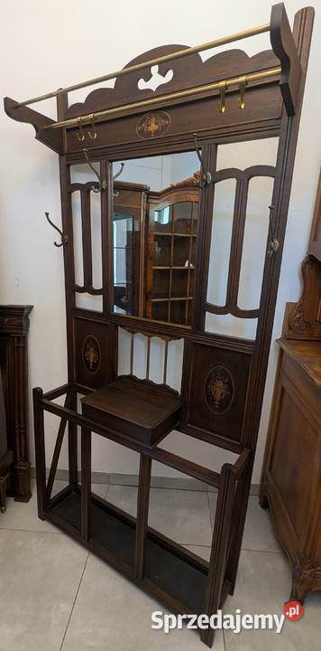 Piękna dębowa garderobawieszak secesyjnysklep Dąbrowa Górnicza