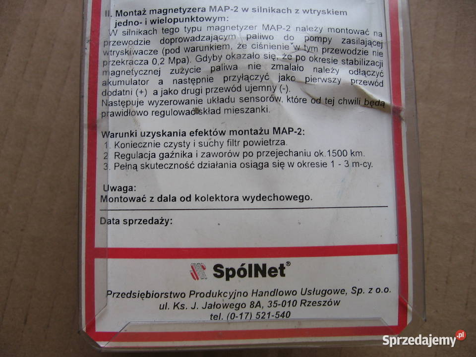 Magnetyzer Paliwa Map2 Fiat 125p 126p Polonez Pozostałe Przemyśl