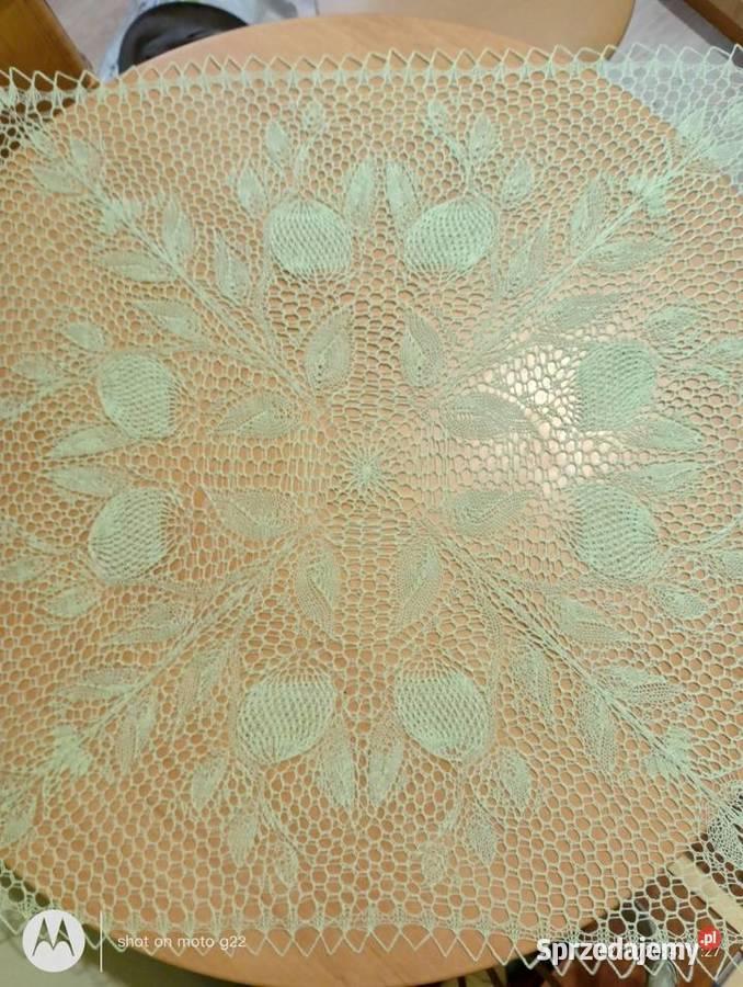 Serwetkę wydziergałam na drutach Łowicz