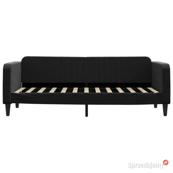 Sofa rozsuwana czarna aksamit 80x200 WM3197060 Warszawa