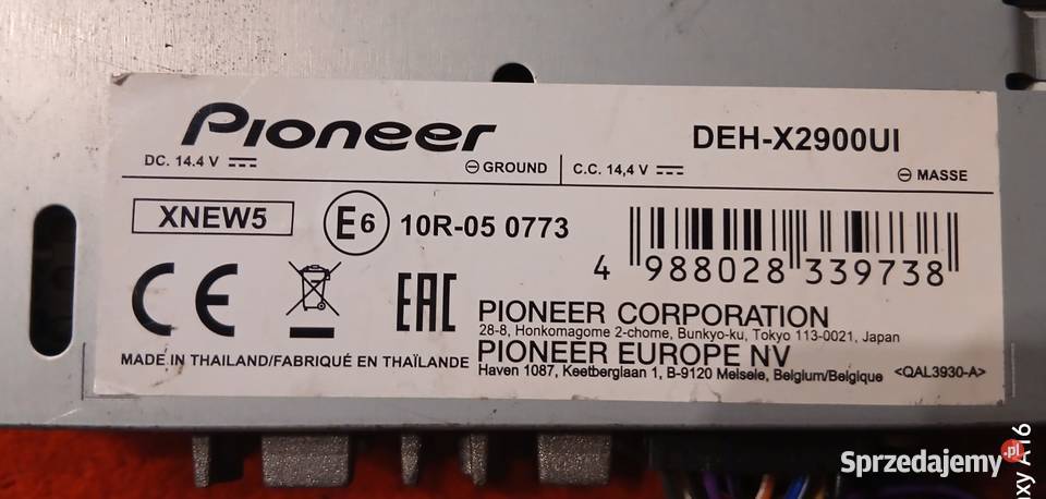 Radio samochodowe pioneer Bukowiec