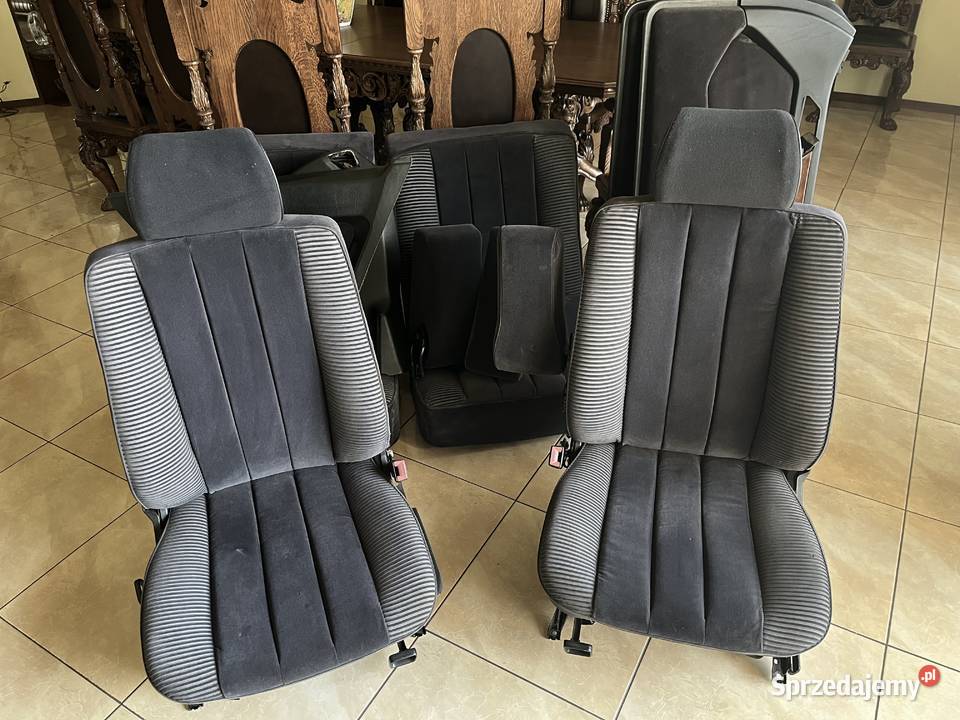 Mercedes W124 Coupe Tapicerka Welur Antracyt Kłomnice