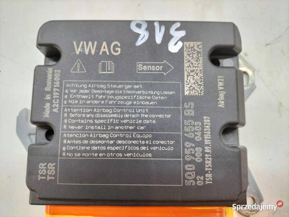 SENSOR AIRBAG 5Q0959655BS Skoda Superb III 2015 Komputery sprzedam