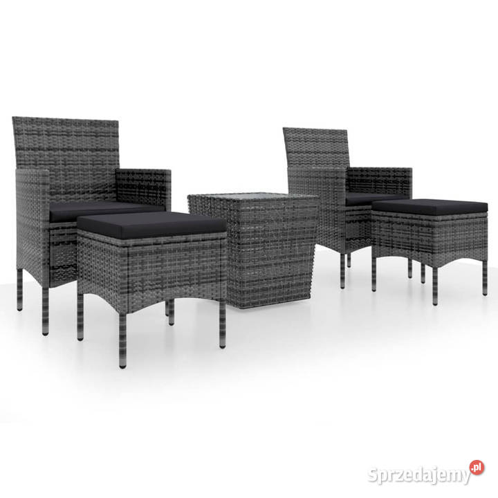 5cz zestaw mebli bistro rattan PE i hartowane mazowieckie sprzedam