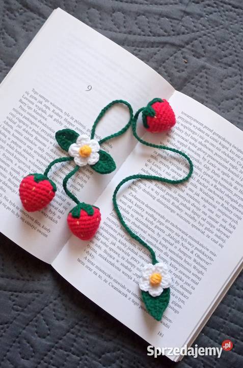 Truskawki wykonane na szydełku Łask sprzedam