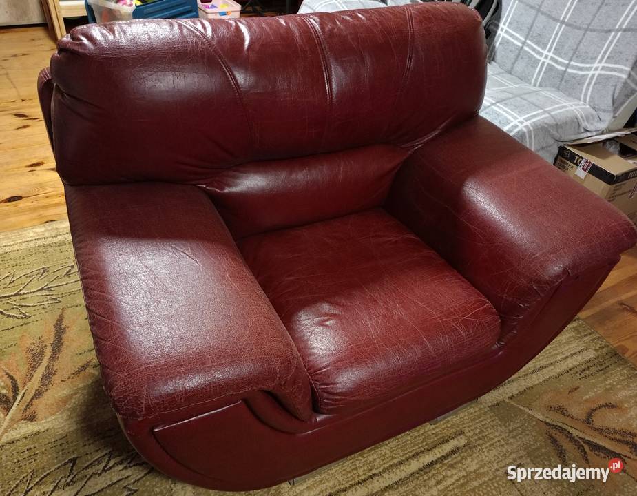 Skórzany komplet wypoczynkowy Lubin